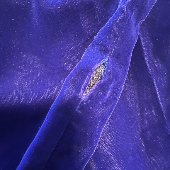 Vintage Cynthia Rowley Royal Purple Velvet Pants 90's Dream - Picture 6 of 9